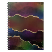 Intense Dark Agate | Moody Rainbow Jewel Tone Notizblock (Vorderseite)