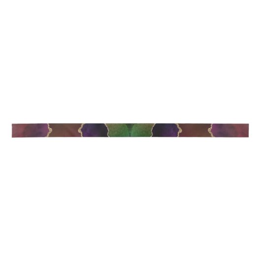 Intense Dark Agate | Moody Rainbow Jewel Tone Satinband (Vorderseite)