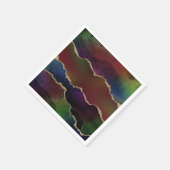 Intense Dark Agate | Moody Rainbow Jewel Tone Serviette (Ecke)