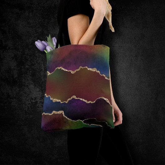 Intense Dark Agate | Moody Rainbow Jewel Tone Tasche