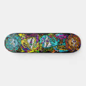 Intense Day Glo Psycho Loco Insane Graphics Skateboard (Horizontal)