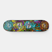 Intense Day Glo Psycho Loco Insane Graphics Skateboard (Horizontal)