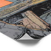 Intense Dystopian Art: Burning Core Sci-Fi  Poster (Ecke)