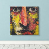 Intense Expressionist Face Canvas Leinwanddruck (Insitu (Holzboden))
