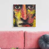 Intense Expressionist Face Canvas Leinwanddruck (Insitu (Wohnzimmer))