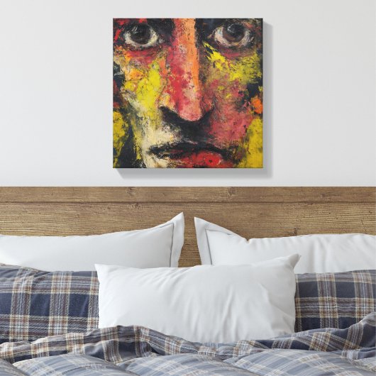 Intense Expressionist Face Canvas Leinwanddruck (Insitu (Schlafzimmer))