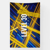 Intense Futuristic Neon Chaotic Digital Light Banner (Vertikal)