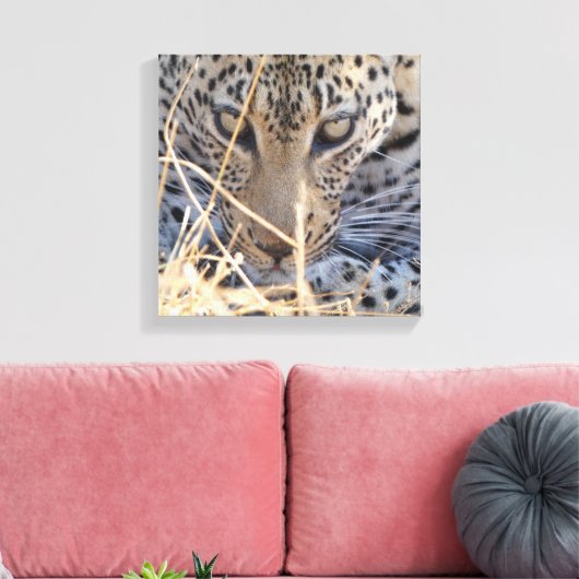 INTENSE LEOPARD EYES CLOSE-UP LEINWANDDRUCK (Insitu (Wohnzimmer))