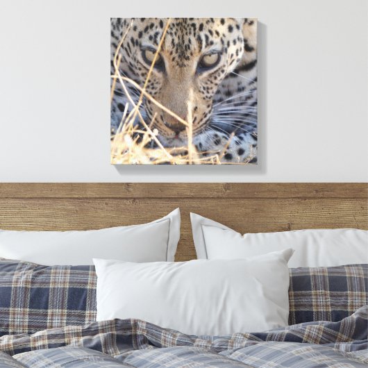 INTENSE LEOPARD EYES CLOSE-UP LEINWANDDRUCK (Insitu (Schlafzimmer))