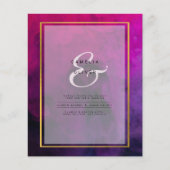 Intense Magenta Plum Lila INK Wedding INVITE (Vorderseite)