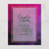 Intense Magenta Plum Lila INK Wedding INVITE (Vorderseite)