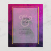 Intense Magenta Plum Lila INK Wedding INVITE (Vorderseite)