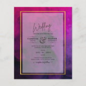 Intense Magenta Plum Lila INK Wedding INVITE (Vorderseite)