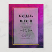Intense Magenta Plum Lila INK Wedding INVITE (Vorderseite)