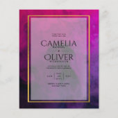 Intense Magenta Plum Lila INK Wedding INVITE (Vorderseite)