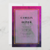 Intense Magenta Plum Lila INK Wedding INVITE Einladung (Vorderseite)