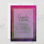 Intense Magenta Plum Lila INK Wedding INVITE Einladung (Vorderseite)