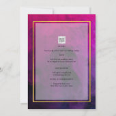 Intense Magenta Plum Lila INK Wedding INVITE Einladung (Rückseite)