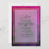 Intense Magenta Plum Lila INK Wedding INVITE Einladung (Vorderseite)