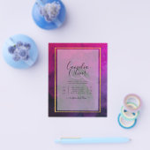 Intense Magenta Plum Lila INK Wedding INVITE Flyer (Einzeln)
