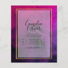 Intense Magenta Plum Lila INK Wedding INVITE Flyer