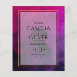 Intense Magenta Plum Lila INK Wedding INVITE Flyer