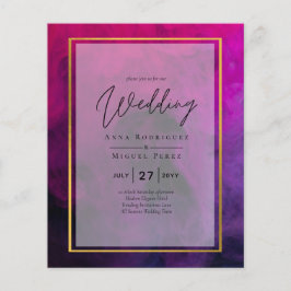 Intense Magenta Plum Lila INK Wedding INVITE Flyer