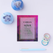 Intense Magenta Plum Lila INK Wedding INVITE Flyer (Einzeln)