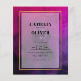 Intense Magenta Plum Lila INK Wedding INVITE Flyer