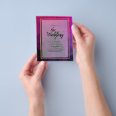 Intense Magenta Plum Lila INK Wedding INVITE Flyer (Gruppe)