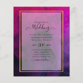 Intense Magenta Plum Lila INK Wedding INVITE Flyer