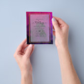 Intense Magenta Plum Lila INK Wedding INVITE Flyer (Gruppe)