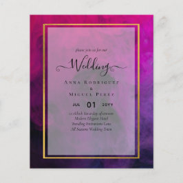 Intense Magenta Plum Lila INK Wedding INVITE Flyer