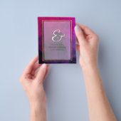 Intense Magenta Plum Lila INK Wedding INVITE Flyer (Gruppe)