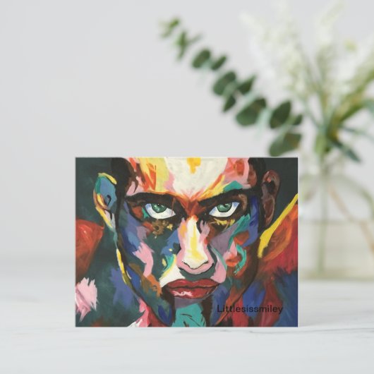 Intense Man Postkarte (Stehend Vorderseite)