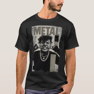 Intense Metalhead Screaming Portrait T-Shirt