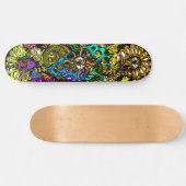 Intense Mushroom Eyeball Halluzinationen Grafik Skateboard (Horizontal)