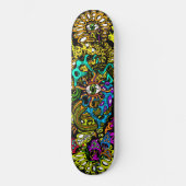 Intense Mushroom Eyeball Halluzinationen Grafik Skateboard (Vorderseite)