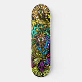 Intense Mushroom Eyeball Halluzinationen Grafik Skateboard