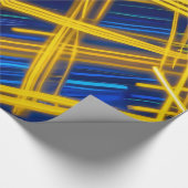 Intense Neon Light Trails Chaotic Digital Tech Geschenkpapier (Ecke)