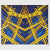 Intense Neon Light Trails Chaotic Digital Tech Geschenkpapier (Flach)