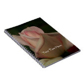 Intense Pink Rosenknospe Blume Nature Notebook Notizblock (Rechte Seite)