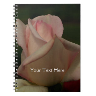 Intense Pink Rosenknospe Blume Nature Notebook Notizblock