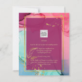 Intense PINK Türkis GOLD WEDD Alkohol Tinte (Rückseite)