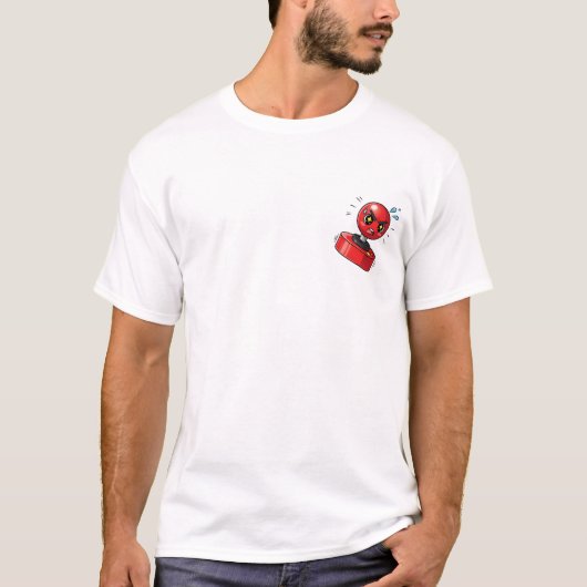 Intense Red Arcade Joystick with Starry Eyes T-Shirt (Vorderseite)