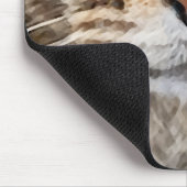 Intense Tabby Cat Puss Face - Green Eyes Phot Mousepad (Ecke)