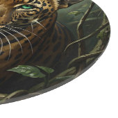 Intenser grüner Jaguar-Dschungel Schneidebrett (Ecke)