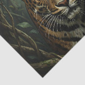 Intenser grüner Jaguar-Dschungel Seidenpapier (Ausschnitt)