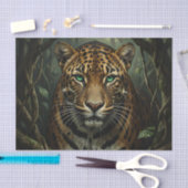 Intenser grüner Jaguar-Dschungel Seidenpapier (Handwerk)