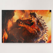 Intenses Lava-Drachenporträt Puzzle (Horizontal)